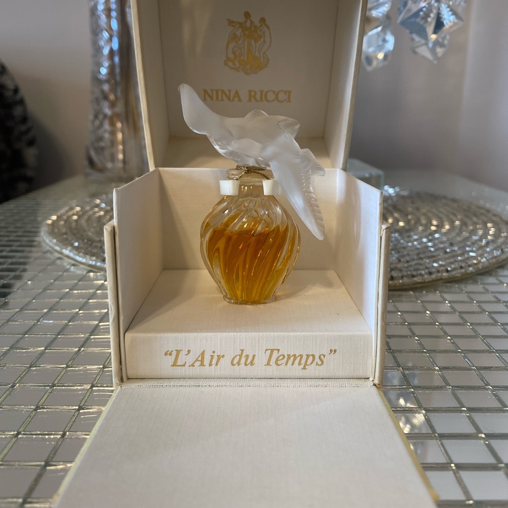 NWOT L’Air du Temps Lalique Crystal Original 1/4oz PARFUM France Rare Vintage